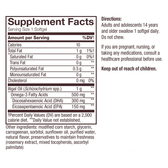 Nature's Way Suplemento Alimenticio de Omega 3 Vegetal, 30 cápsulas