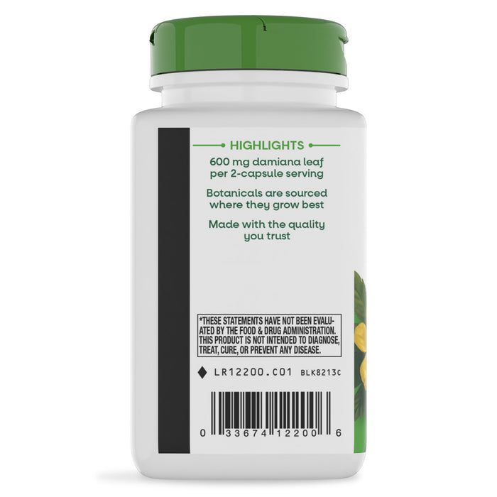 Nature's Way Suplemento Hojas de Damiana 600 mg, 100 cápsulas