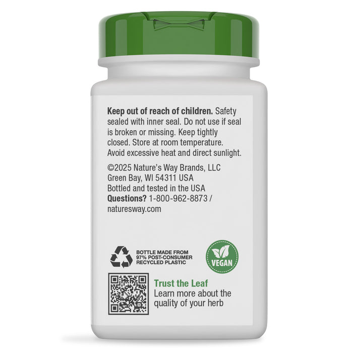 Nature's Way Suplemento Raíz de bardana 860 mg, 100 cápsulas