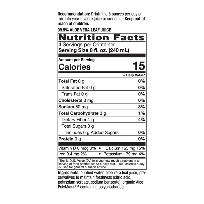 Nature's Way Suplemento Jugo de Hoja de Aloe Vera, 33.8 oz