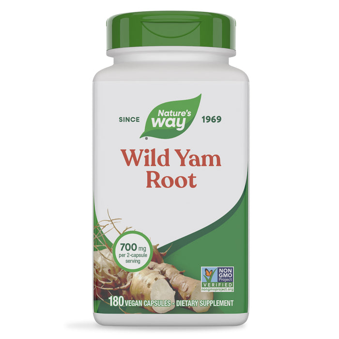 Nature's Way Suplemento Raíz de Ñame Silvestre 700 mg, 180 cápsulas