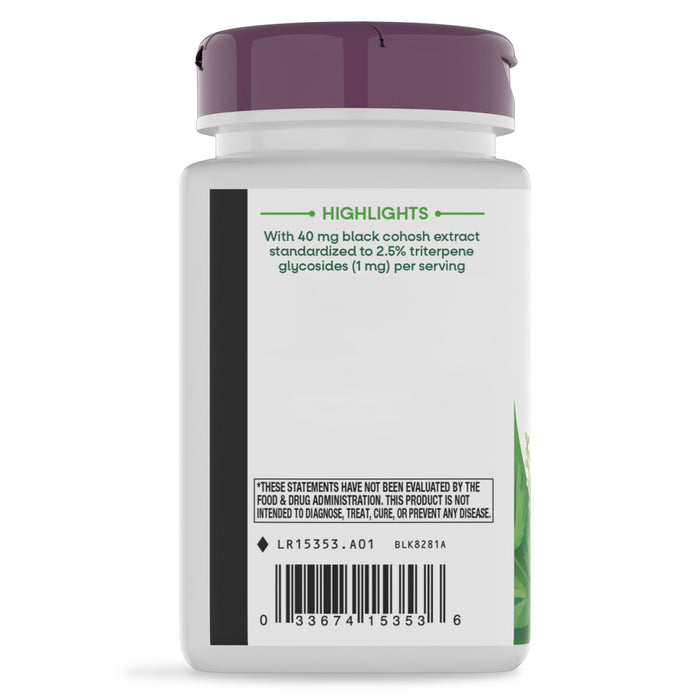 Nature's Way Suplemento Extracto Premium de Cohosh Negro 40 mg, 120 cápsulas