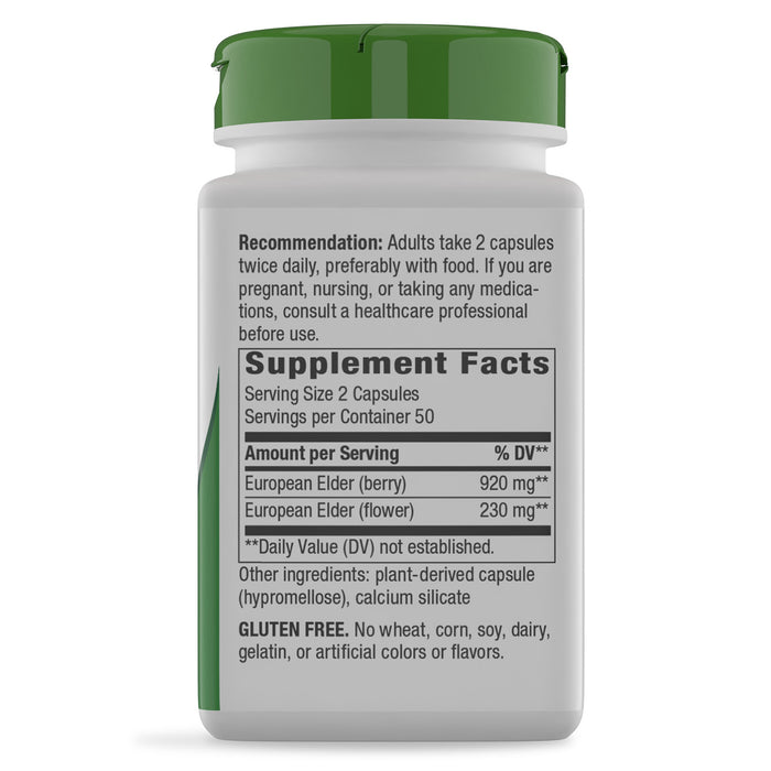 Nature's Way Suplemento de Sauco Negro 1150 mg, 100 cápsulas