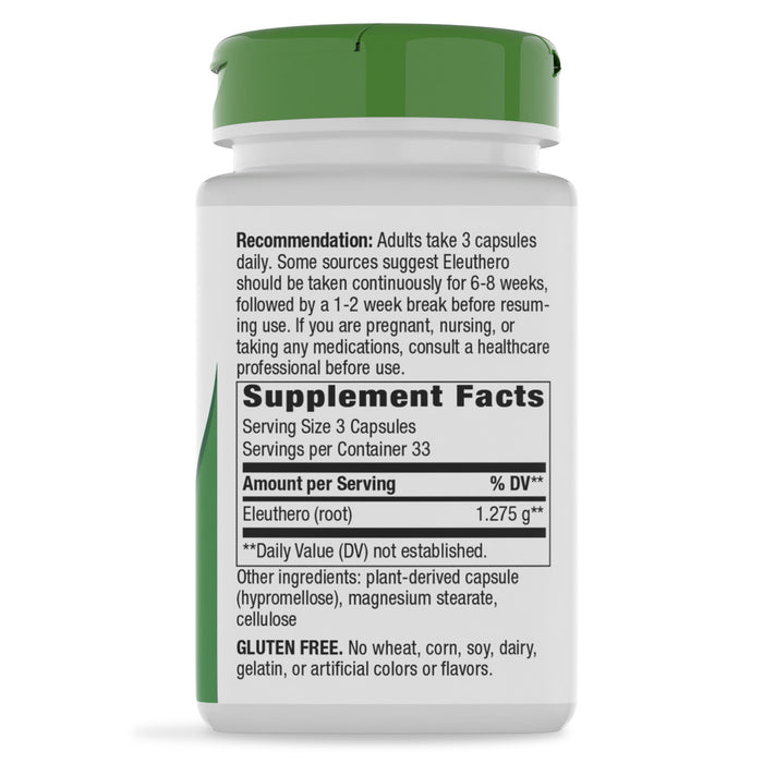 Nature's Way Suplemento de Eleuthero siberiano 1275 mg, 100 cápsulas