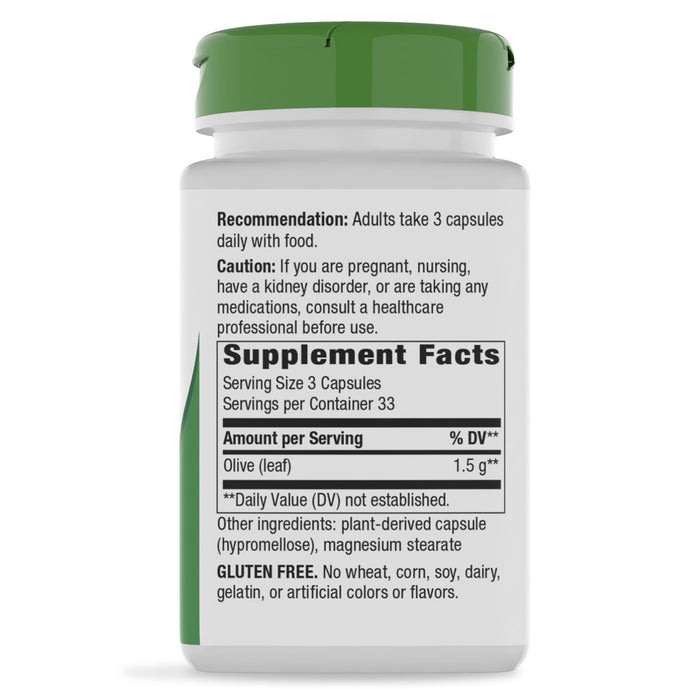 Nature's Way Suplemento Hoja de Olivo 1500 mg, 100 cápsulas
