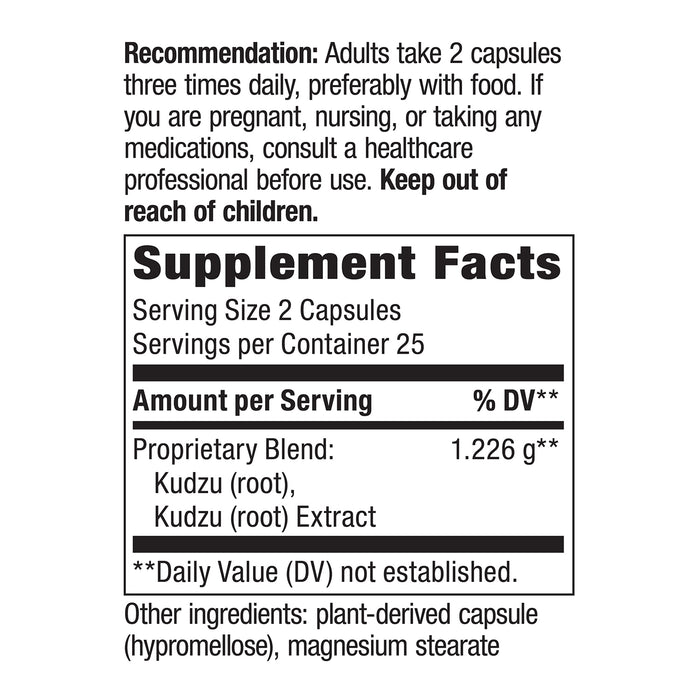 Nature's Way Suplemento Raíz de Kudzu 1226 mg, 50 cápsulas