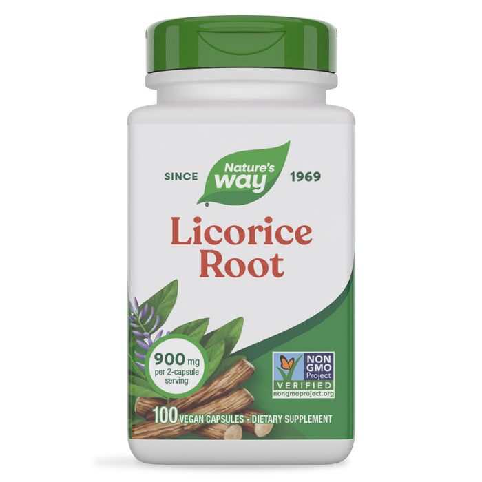 Nature's Way Suplemento Raíz de regaliz 900 mg, 100 cápsulas