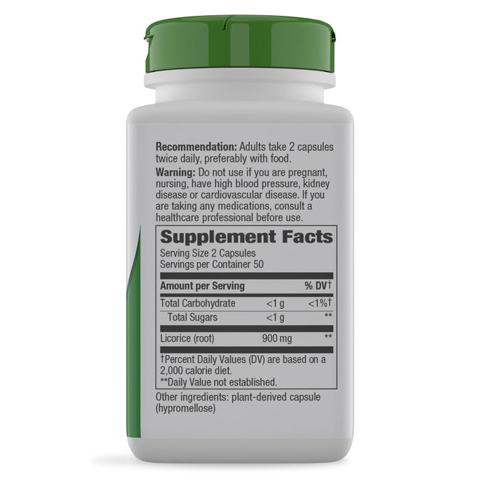 Nature's Way Suplemento Raíz de regaliz 900 mg, 100 cápsulas