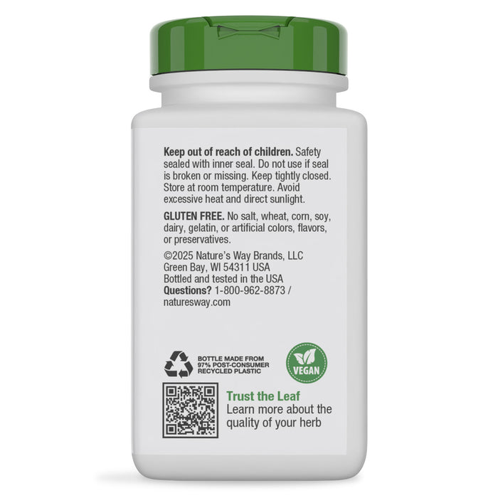 Nature's Way Suplemento Raíz de regaliz 900 mg, 100 cápsulas