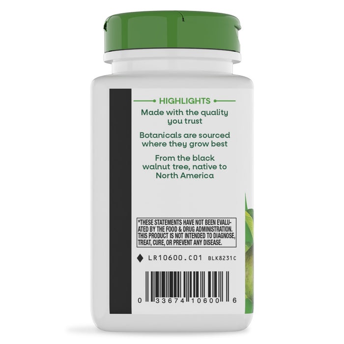 Nature's Way Suplemento Cáscaras de Nogal Negro 900 mg, 100 cápsulas