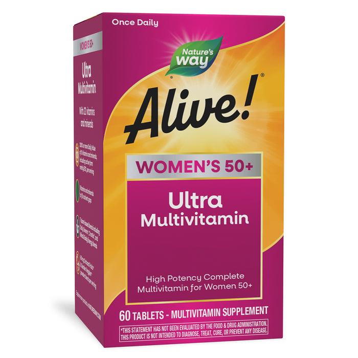 Nature's Way Alive! ® 50+ Ultra Multivitamínico para Mujeres, 60 tabletas