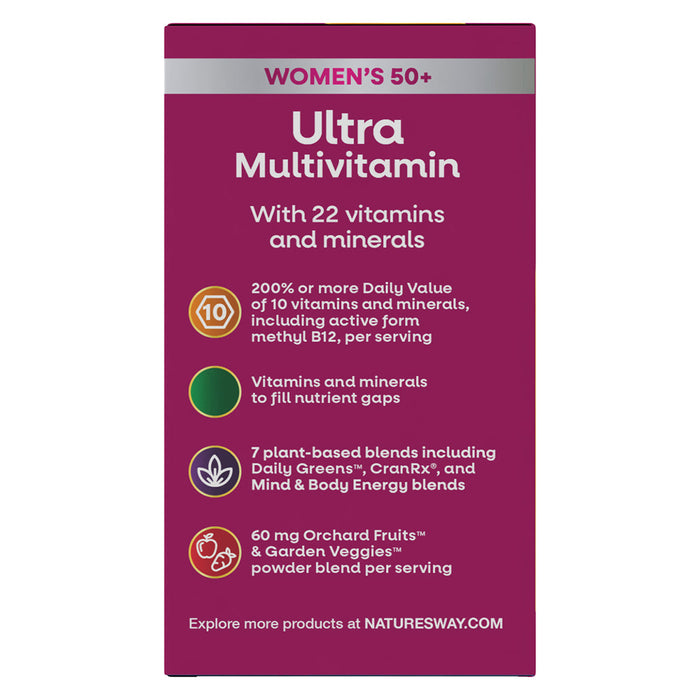 Nature's Way Alive! ® 50+ Ultra Multivitamínico para Mujeres, 60 tabletas