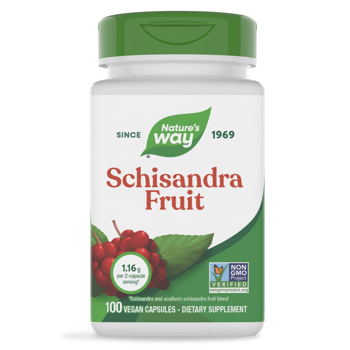 Nature's Way Suplemento Fruta de Schisandra 1.16mg, 100 cápsulas