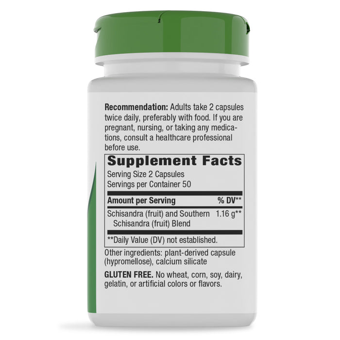Nature's Way Suplemento Fruta de Schisandra 1.16mg, 100 cápsulas