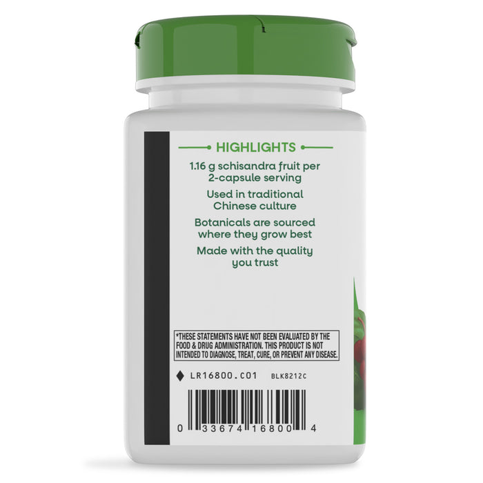 Nature's Way Suplemento Fruta de Schisandra 1.16mg, 100 cápsulas