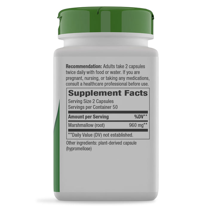 Nature's Way Suplemento de Raíz de Malvavisco 960mg, 100 cápsulas