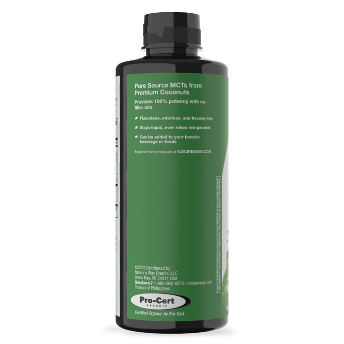 Nature's Way Suplemento Aceite MCT Orgánico, 16 fl OZ (480ml)