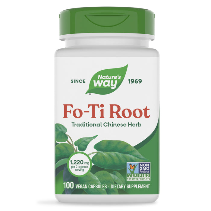 Nature's Way Suplemento de Raíz Fo-Ti 1220mg, 100 cápsulas