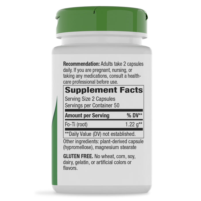 Nature's Way Suplemento de Raíz Fo-Ti 1220mg, 100 cápsulas