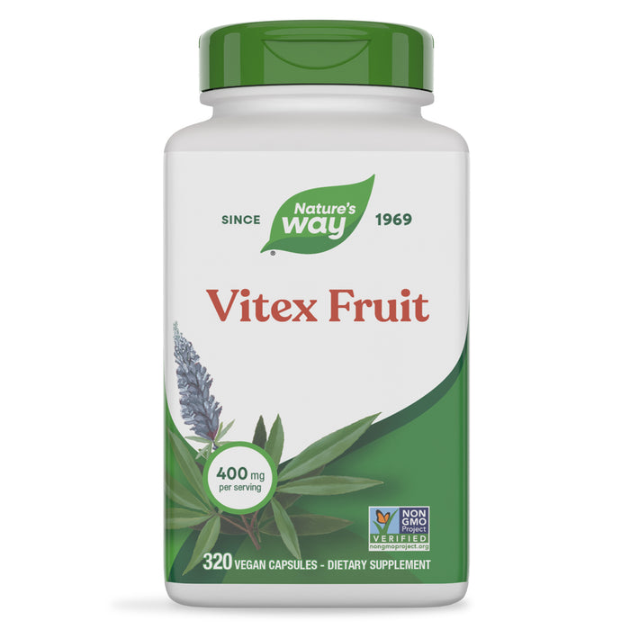 Nature's Way Suplemento de Fruta Vitex 400mg, 100 cápsulas