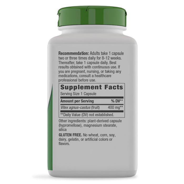 Nature's Way Suplemento de Fruta Vitex 400mg, 100 cápsulas