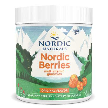 Nordic Naturals Berries Multivitaminas para niños, 120 gomitas sabor naranja - limón