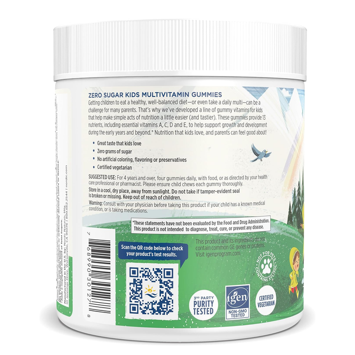 Nordic Naturals Kids Multivitaminas para niños con 0 azúcar, 120 gomitas sabor naranja - limón