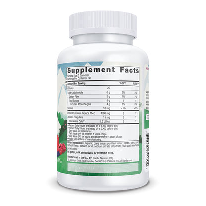 Nordic Naturals Kids Probioticos para niños, 60 gomitas sabor berry