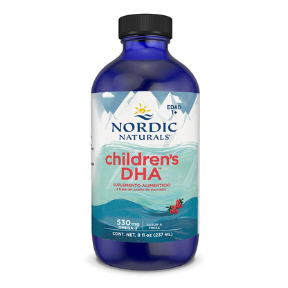Nordic Naturals Suplemento DHA para niños, 530 mg de Omega, 8 fl oz (237ml) sabor fresa