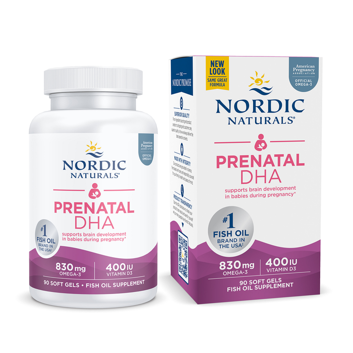 Nordic Naturals Suplemento Prenatal Dha, 830 mg de Omega 3 con Vitamina D3, 90 Cápsulas