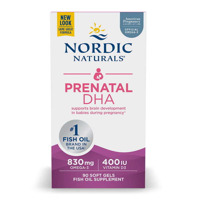 Nordic Naturals Suplemento Prenatal Dha, 830 mg de Omega 3 con Vitamina D3, 90 Cápsulas