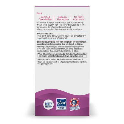 Nordic Naturals Suplemento Prenatal DHA, 830 mg de Omega, 180 cápsulas para 3 meses