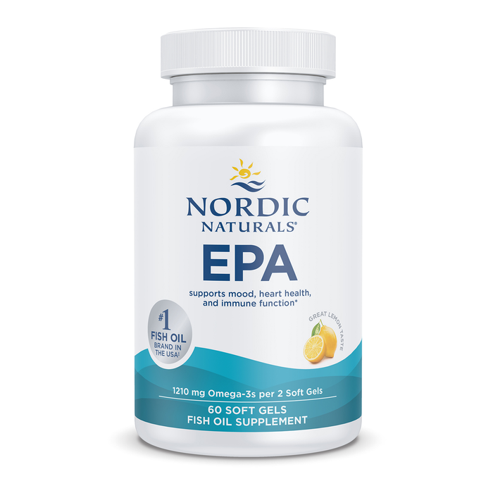 Nordic Naturals Suplemento de EPA, 1210 mg de Omega, 60 cápsulas sabor limón