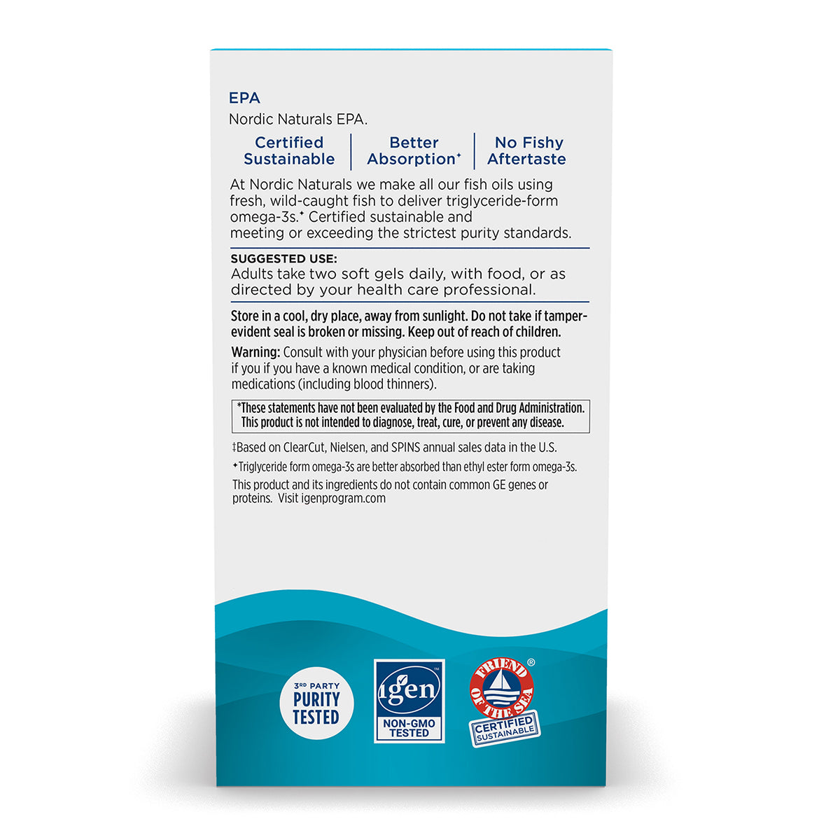 Nordic Naturals Suplemento de EPA, 1210 mg de Omega, 60 cápsulas sabor limón para 1 mes