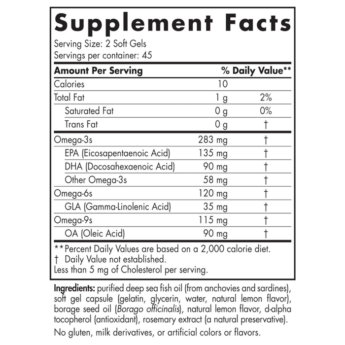 Nordic Naturals Complete Omega Junior, 283 mg de Omega, 90 mini cápsulas sabor limón