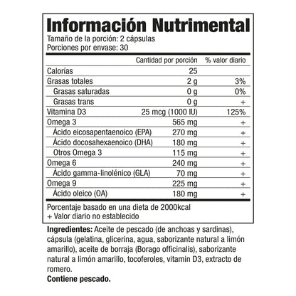 Nordic Naturals Complete Omega D3, 565 mg de Omega + 100 IU de vitamina D3, 60 cápsulas