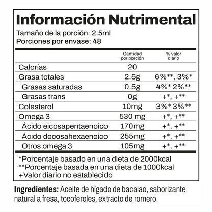 Nordic Naturals Suplemento DHA para niños, 530 mg de Omega, 4fl oz (119ml) sabor fresa