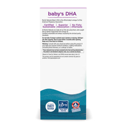 Nordic Naturals Suplemento DHA para Bebes, 1050 mg de Omega, 2 fl oz (60ml)