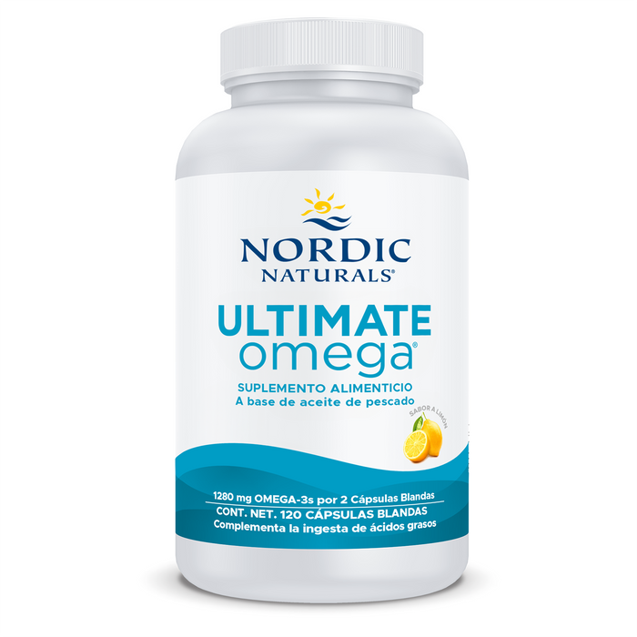 Nordic Naturals Ultimate Omega, 1280 mg de Omega, 120 cápsulas sabor limón