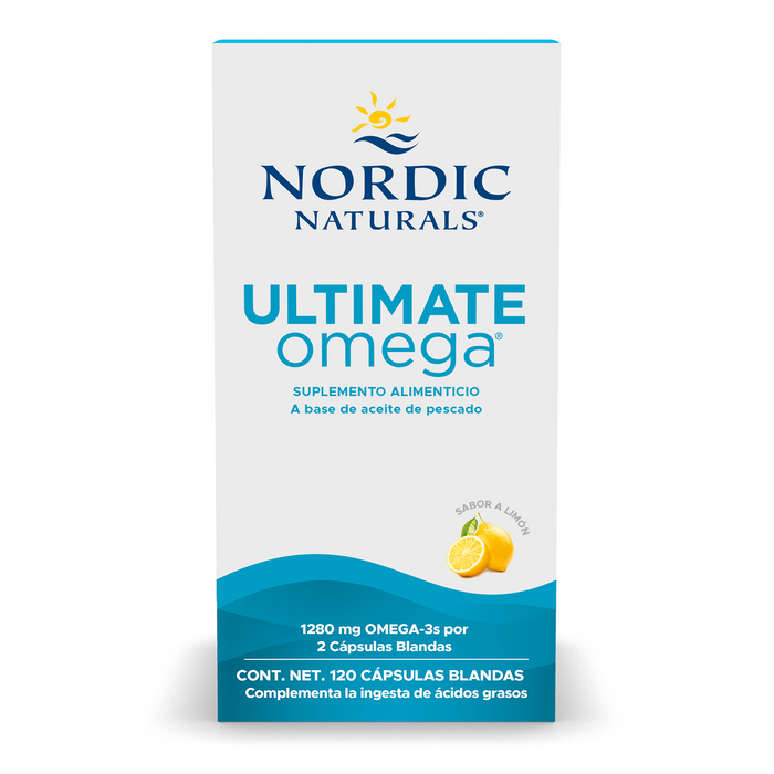 Nordic Naturals Ultimate Omega, 1280 mg de Omega, 120 cápsulas sabor limón