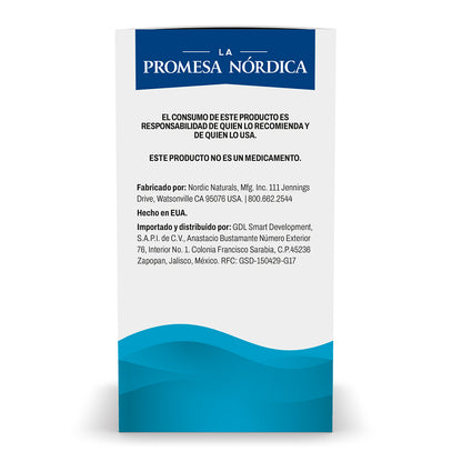 Nordic Naturals Ultimate Omega, 1280 mg de Omega, 60 cápsulas sabor limón para 1 mes