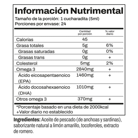 Nordic Naturals Ultimate Omega, 2840 mg de Omega, 4fl oz (119ml) sabor limón