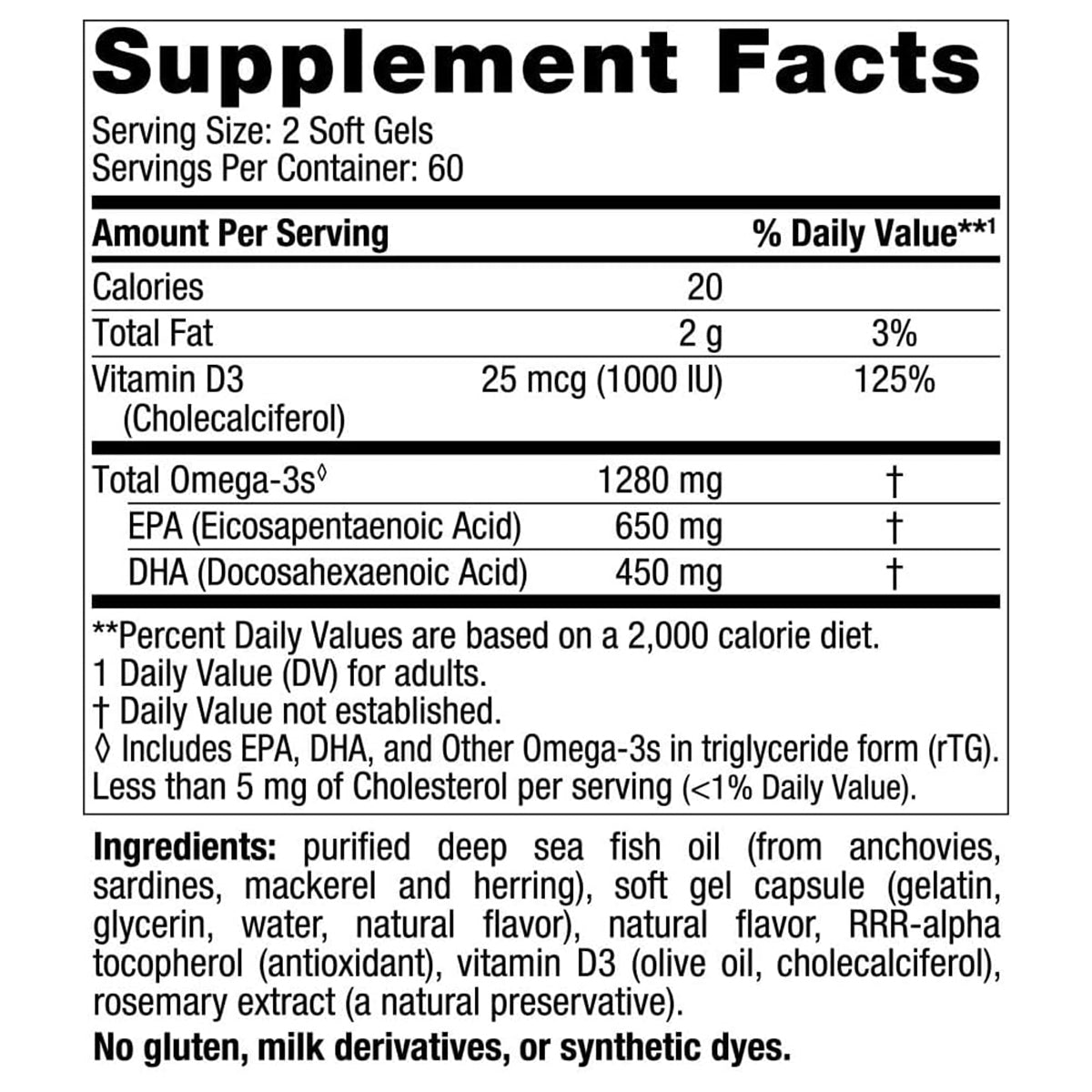 Nordic Naturals Ultimate Omega D3, 1280 mg de Omega + 1000 IU de vitamina D3, 120 cápsulas sabor limón para 2 meses