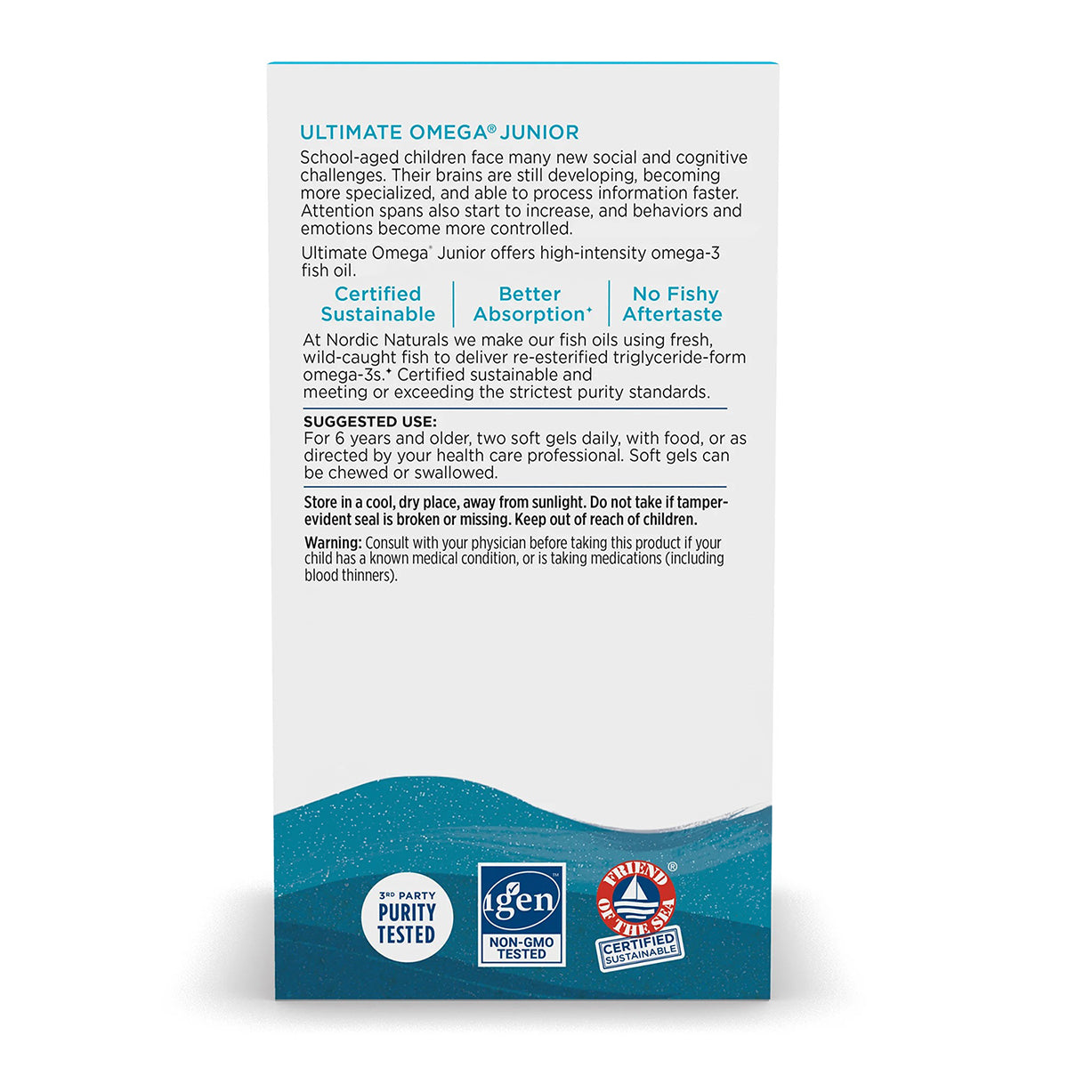 Nordic Naturals Ultimate Omega Junior, 680 mg de Omega, 90 mini geles sabor fresa, para niños de 6 a 12 años