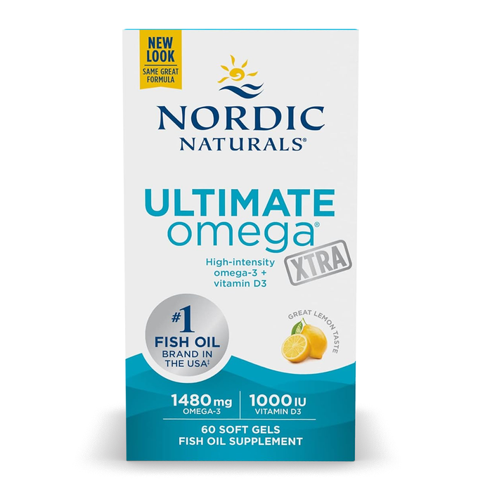 Nordic Naturals Ultima Omega Xtra, 1480 mg de Omega, 60 cápsulas sabor limón