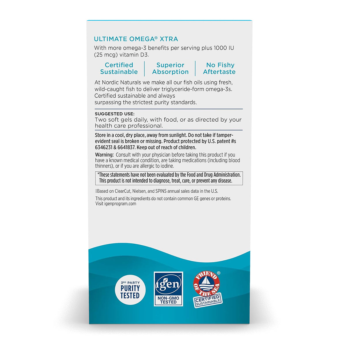 Nordic Naturals Ultima Omega Xtra, 1480 mg de Omega, 60 cápsulas sabor limón para 1 mes