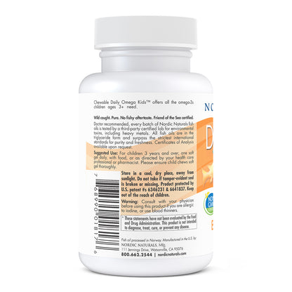 Nordic Naturals Daily Omega Kids 340mg, 30 cápsulas para 1 mes