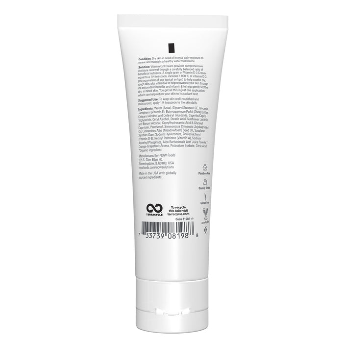 Now Solutions Crema Corporal con Vitamina D-3 1000 UI/g 118 ml