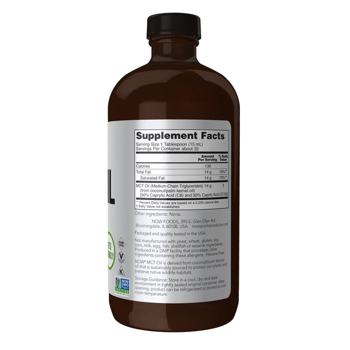 Now Sports Suplemento Alimenticio Aceite MCT 473 ml (16 fl oz)