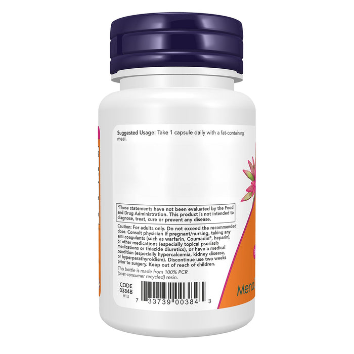 Now Suplemento Mega D-3 & MK-7 5000 UI / 180 mcg Cápsulas